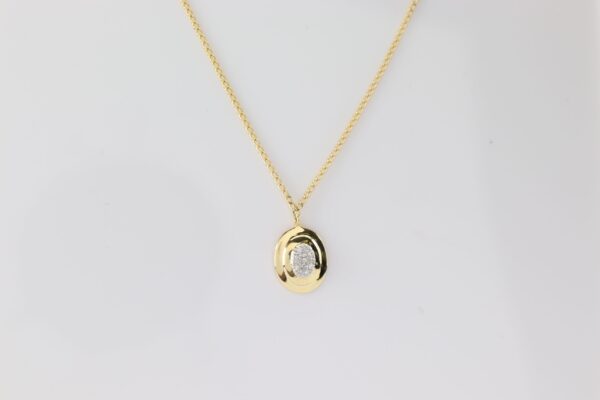 Collier mit Diamant  in Gelbgold – Bild 2