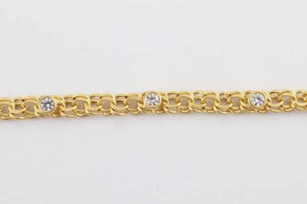 Armband  mit Zirkonia in Gelbgold – Bild 2