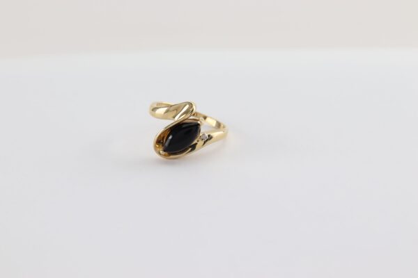 Goldring mit Onyx und Diamanten   #Gold-199-2 – Bild 2