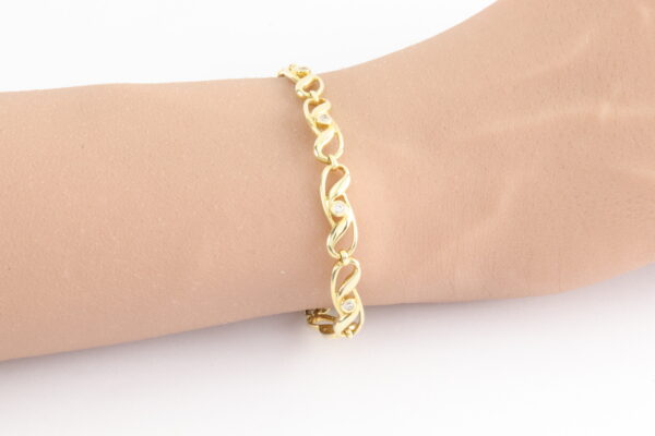 Armband  in Gelbgold mit Zirkonia – Bild 8