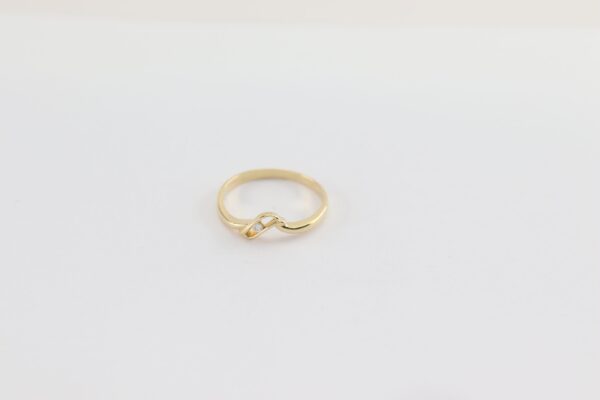 Ring in Gelbgold  mit Diamant – Bild 2