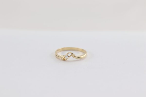 Ring in Gelbgold  mit Diamant