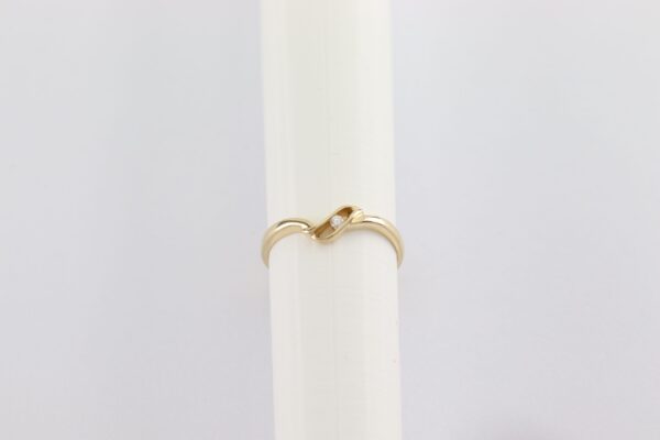 Ring in Gelbgold  mit Diamant – Bild 5