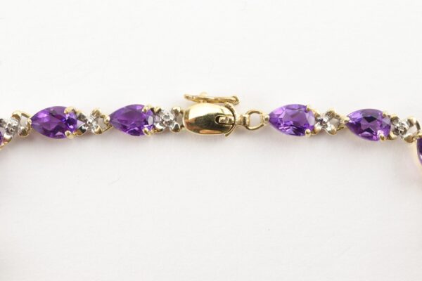 Armband in Gelbgold mit Amethyst – Bild 2