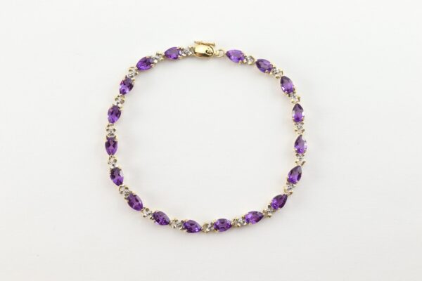 Armband in Gelbgold mit Amethyst – Bild 4