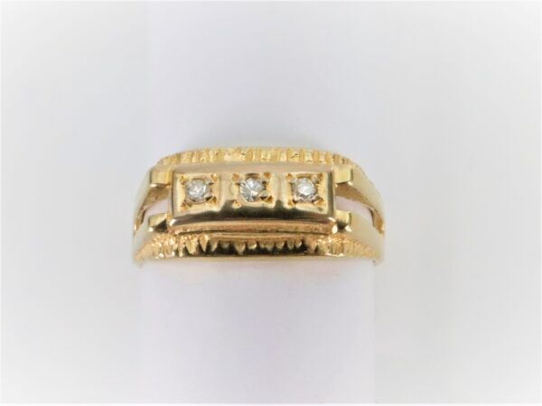 Ring in Gelbgold  mit Diamanten – Bild 5