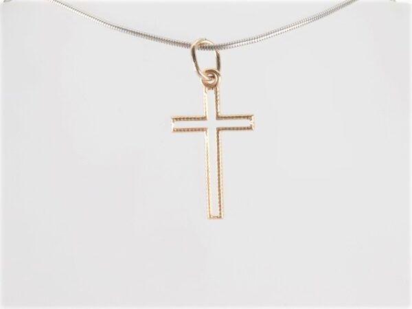 Kreuz 9 Karat Gelbgold ( OHNE  KETTE ) – Bild 3