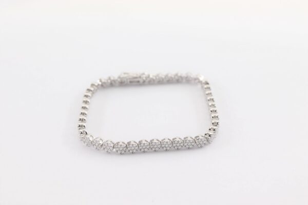 Armband  in Sterlingsilber  rhodiniert mit klaren Spinell – Bild 6