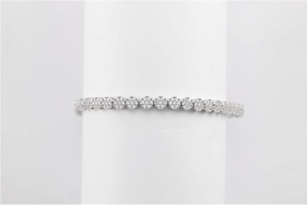 Armband  in Sterlingsilber  rhodiniert mit klaren Spinell