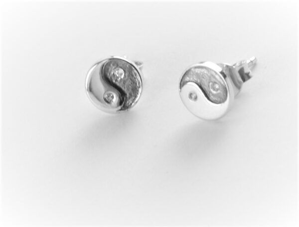 Ohrstecker in Sterlingsilber rhodiniert