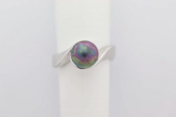 Ring Sterlingsilber rhodiniert  mit Perle – Bild 6