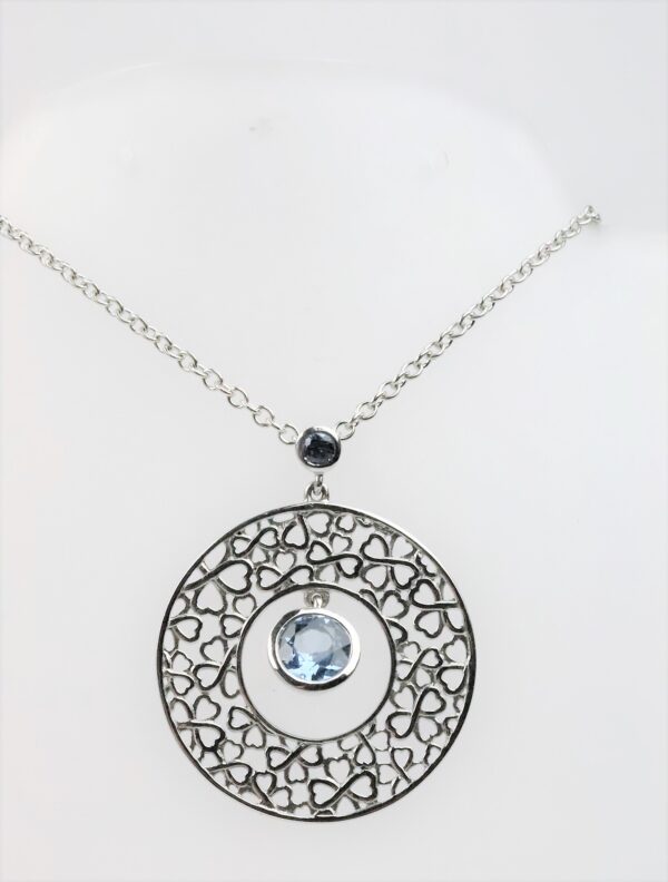 Collier in Sterlingsilber mit Aquamarin – Bild 4