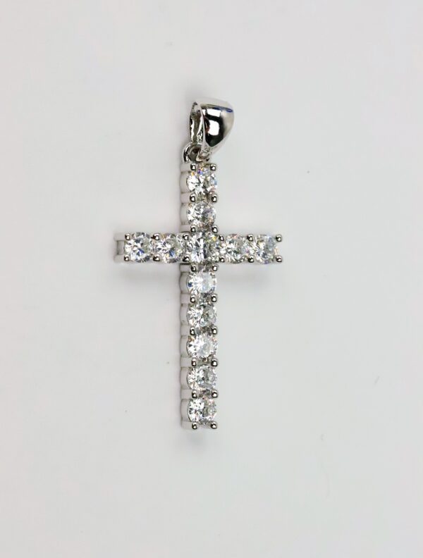 Anhänger Kreuz in Sterlingsilber mit Zirkonia