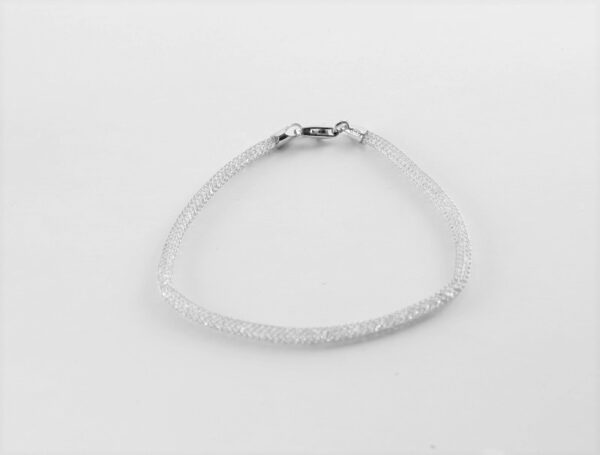 sehr feines Armband in Sterlingsilber rhodiniert – Bild 2