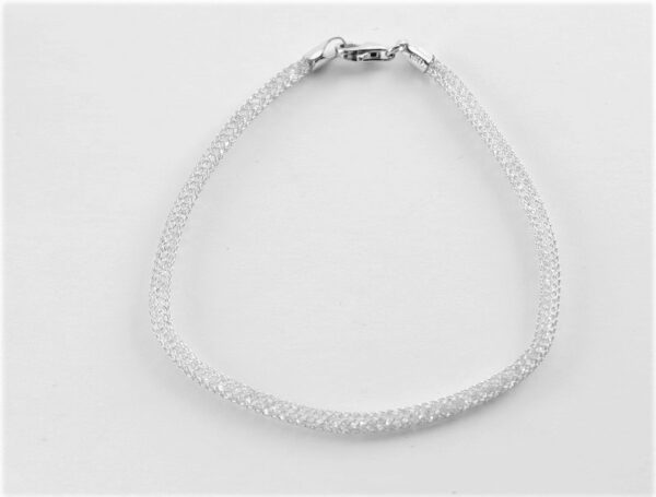 sehr feines Armband in Sterlingsilber rhodiniert – Bild 3