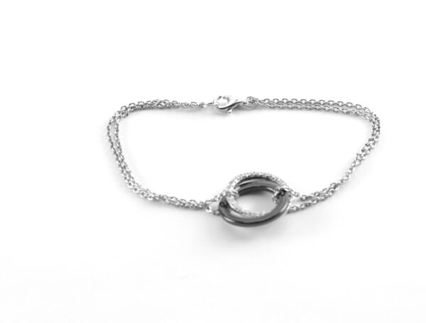 ein feines Armband in Sterlingsilber mit Onyx – Bild 5