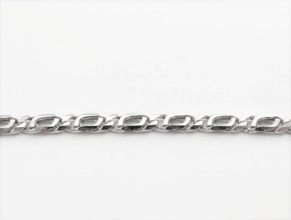 ein stabiles Armband in Sterlingsilber rhodiniert