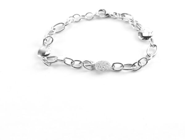 sehr feines Armband in Sterlingsilber rhodiniert – Bild 2