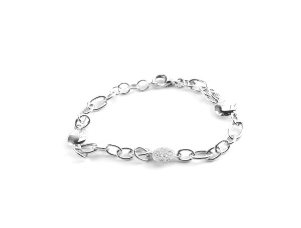 sehr feines Armband in Sterlingsilber rhodiniert – Bild 3