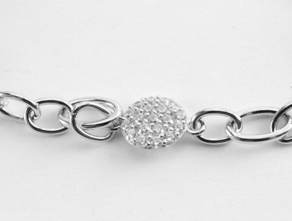 sehr feines Armband in Sterlingsilber rhodiniert – Bild 4