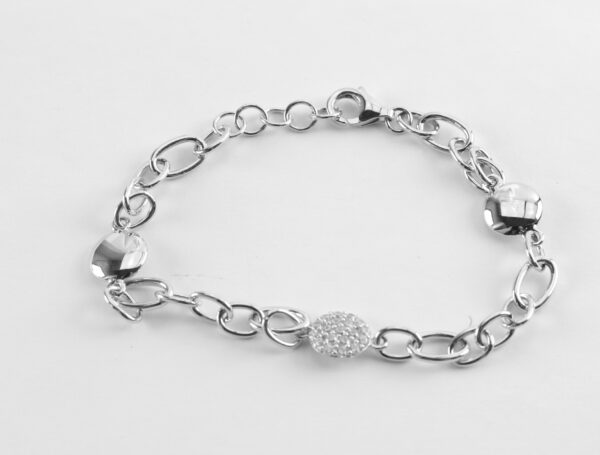 sehr feines Armband in Sterlingsilber rhodiniert – Bild 6