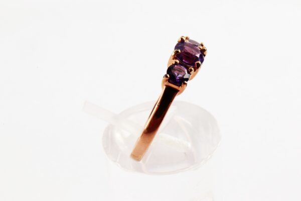 sehr feiner Ring in Sterlingsilber vergoldet mit Amethyst – Bild 4