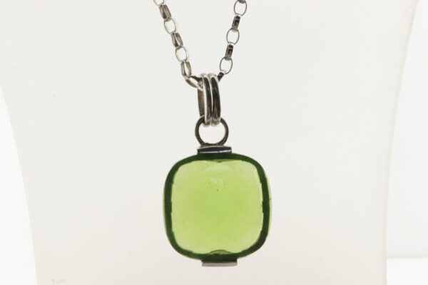 Collier in Sterlingsilber mit synth. Peridot – Bild 2