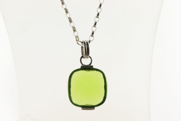 Collier in Sterlingsilber mit synth. Peridot – Bild 3