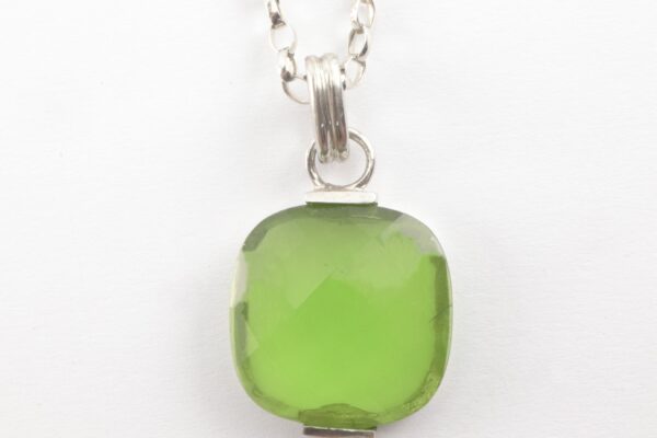 Collier in Sterlingsilber mit synth. Peridot – Bild 5