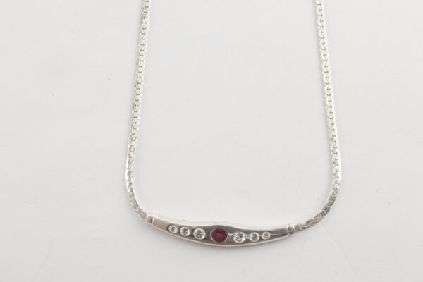 Collier in Sterlingsilber mit Rubin – Bild 2