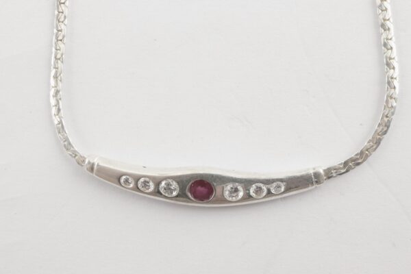 Collier in Sterlingsilber mit Rubin – Bild 5