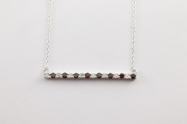 Collier in Sterlingsilber Rhodiniert mit Diamant