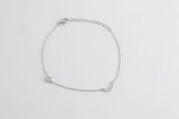 feines Armband in Sterlingsilber rhodiniert mit Zirkonia