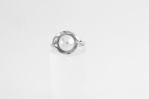 Ring in Sterlingsilber rhodiniert mit SWZ  Perle – Bild 3