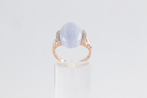 Ring in Sterlingsilber vergoldet mit Chalcedon – Bild 2