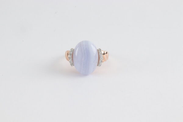 Ring in Sterlingsilber vergoldet mit Chalcedon – Bild 5